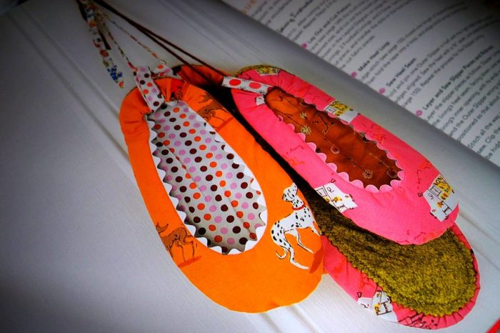 Weekend Sewing Heather Ross slippers